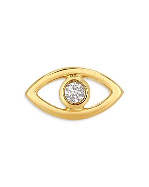 Moon & Meadow 14k Yellow Gold Diamond Evil Eye Single Stud Earring