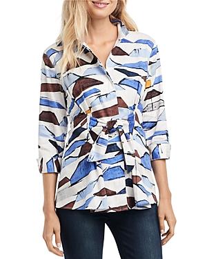 Nic+zoe In A Row Printed Blouse