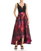 Avery G Floral High/low Gown