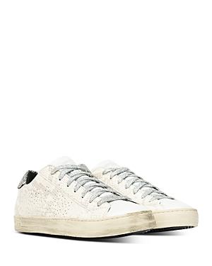 P448 Women's John Perforated Logo Glitter Sneakers