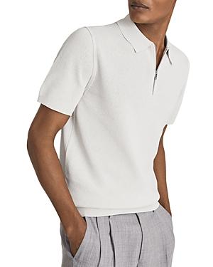 Reiss Albany Half Zip Textured Regular Fit Polo