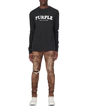 Purple Brand Slim Fit Jeans In Brown Dirty Wax