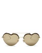 Miu Miu Women's Brow Bar Heart Sunglasses, 58mm