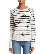 Aqua Cherry Striped Cashmere Sweater - 100% Exclusive