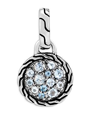 John Hardy Sterling Silver Classic Chain Pendant With Aquamarine