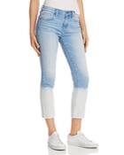 Aqua Bleached-hem Cropped Straight-leg Jeans In Light Wash - 100% Exclusive