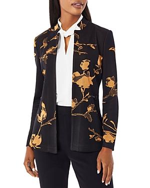 Misook Floral Intarsia Knit Jacket