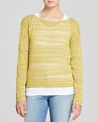 Eileen Fisher Linen Sheer Stripe Sweater