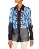 Alberta Ferretti Striped And Floral Print Shirt