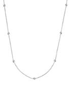 Roberto Coin 18k White Gold Diamond Cluster Necklace, 18