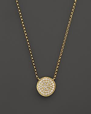 Kc Designs Diamond Pave Disc Pendant Necklace In 14k Yellow Gold, 17.5