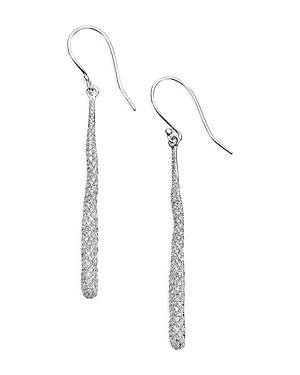 Ippolita Sterling Silver Stardust Diamond Pave Squiggle Stick Drop Earrings