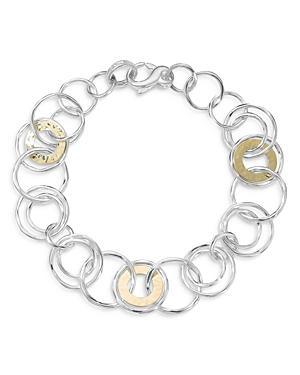 Ippolita Sterling Silver & 18k Yellow Gold Chimera Classico Crinkle Jet Set Bracelet