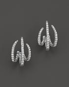 Diamond Statement Earrings In 14k White Gold, .50 Ct. T.w.