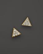Kc Designs Diamond Triangle Stud Earrings In 14k Yellow Gold, .10 Ct. T.w.
