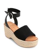 Dolce Vita Women's Lesly Suede & Leather Espadrille Platform Sandals