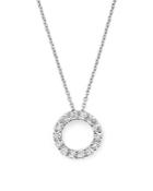 Roberto Coin 18k White Gold Diamond Circle Of Life Pendant Necklace, 16
