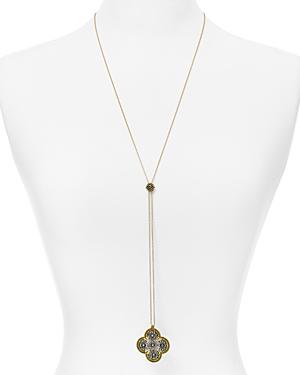 Miguel Ases Clover Lariat Necklace, 24