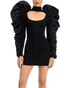 Herve Leger Ruffle Sleeve Bodycon Dress
