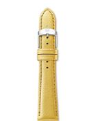 Michele Metallic Gold Saffiano Leather Watch Strap, 20mm