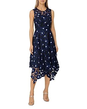 Milly Annemarie Floral Lace Midi Dress