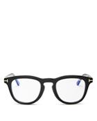 Tom Ford Men's Square Blue Filter Glasses, 49mm