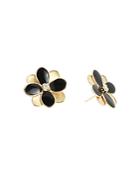 Marco Bicego 18k Yellow Gold Petali Diamond & Enamel Flower Stud Earrings
