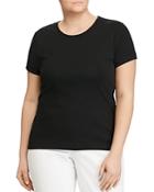 Lauren Ralph Lauren Plus Stretch Cotton Tee