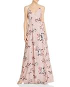 Wayf Angelina Floral Wrap Gown