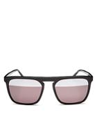 Calvin Klein Flat Top Tonal Mirrored Lens Square Sunglasses, 55mm