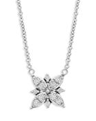 Bloomingdale's Diamond Flower Pendant Necklace In 14k White Gold, 0.25 Ct. T.w. - 100% Exclusive