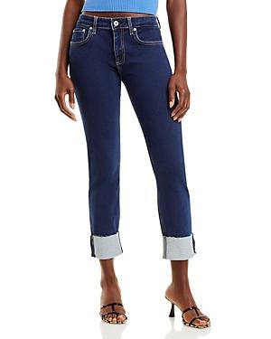 Rag & Bone Dre Loopback Slim Boyfriend Low Rise Jeans In Rinse Towel Denim