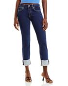 Rag & Bone Dre Loopback Slim Boyfriend Low Rise Jeans In Rinse Towel Denim