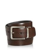 Canali Men's Perforated Leather Reversible Belt
