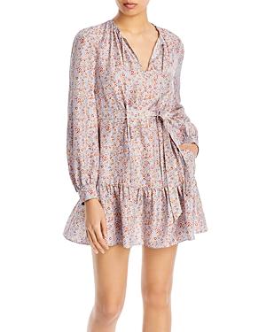 Rebecca Taylor Violet Fleur Belted Mini Dress