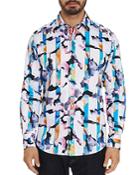 Robert Graham Abstract Striped Classic Fit Shirt