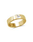 Love And Pride 14k Yellow Gold Trillion Diamond Ring