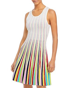 Milly Godet Stripe Fit & Flare Dress