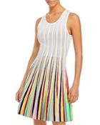 Milly Godet Stripe Fit & Flare Dress
