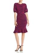 Milly Space-dye Puff-sleeve Dress