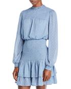 Aqua Clip Dot Smocked Waist Dress - 100% Exclusive