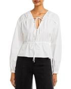 Derek Lam 10 Crosby Breanna Gathered Tie Neck Top