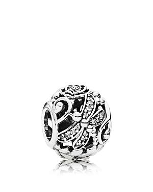 Pandora Charm - Sterling Silver & Cubic Zirconia Dragonfly Meadow, Moments Collection