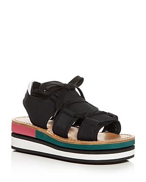 Marni Color-block Platform Wedge Sandals
