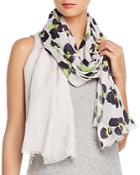 Fraas Painted Leopard Cotton Scarf