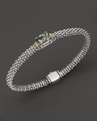Lagos 18k Gold And Sterling Silver Prism Green Amethyst Rope Bracelet, 6mm