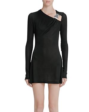 Christopher Kane Rhinestone Buckle Mini Dress
