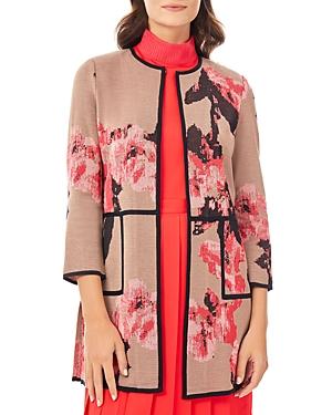Misook Jewel Neck Printed Jacket