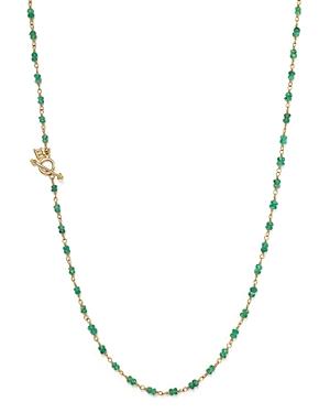 Temple St. Clair 18k Gold Karina Necklace With Emerald, 24
