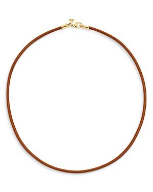 Temple St. Clair 18k Yellow Gold Classic Leather Cord Necklace, 18